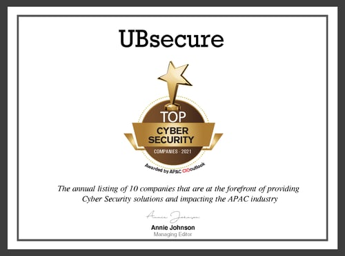 APAC CIO Outlook Magazine_CertificateUBsecure